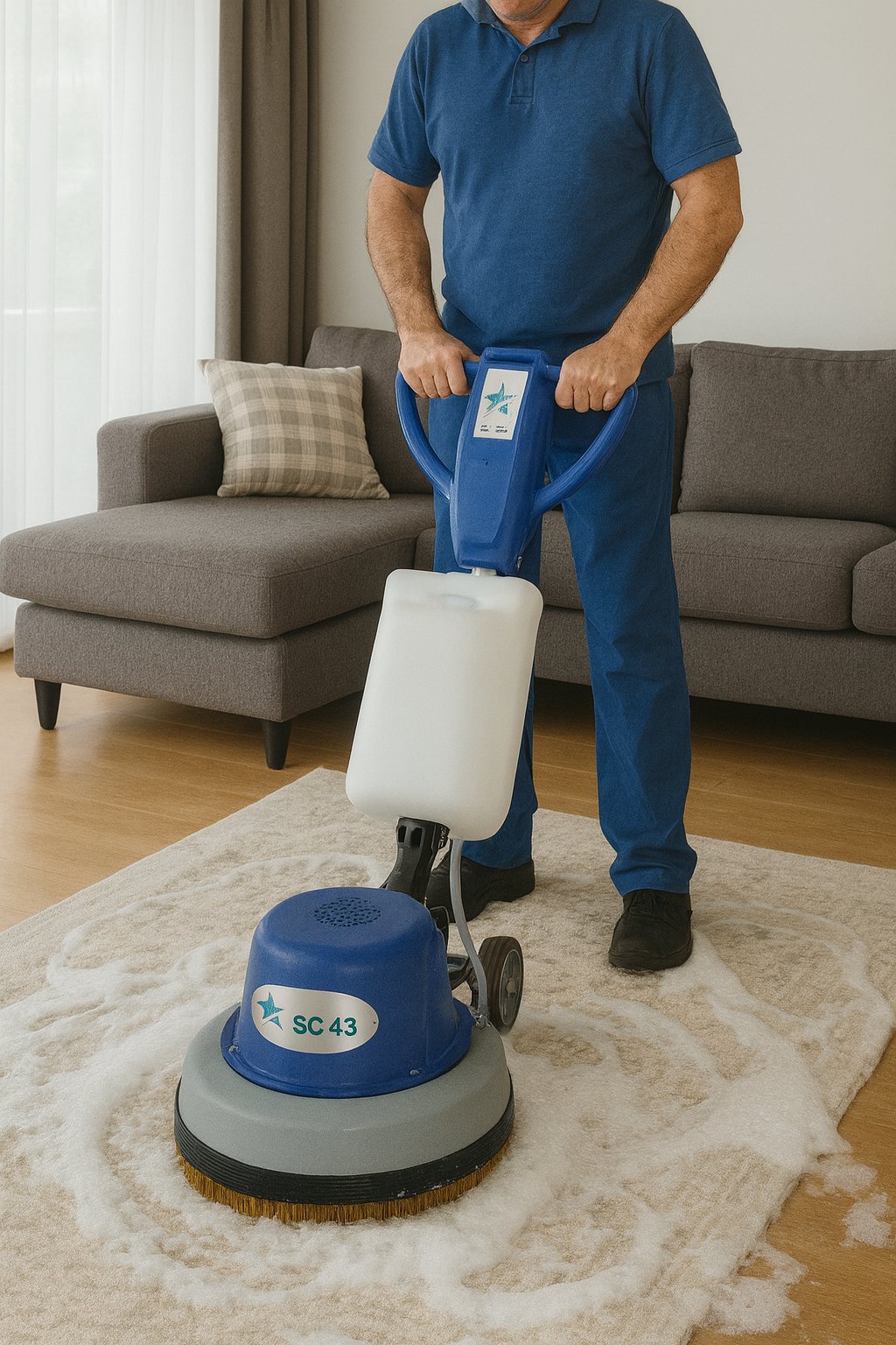CLEANVAC SC43 Cila ve Halı Fırçalama Makinesi